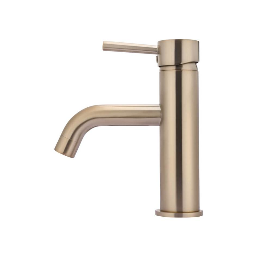 Meir Round Champagne Basin Mixer With Curved Spout