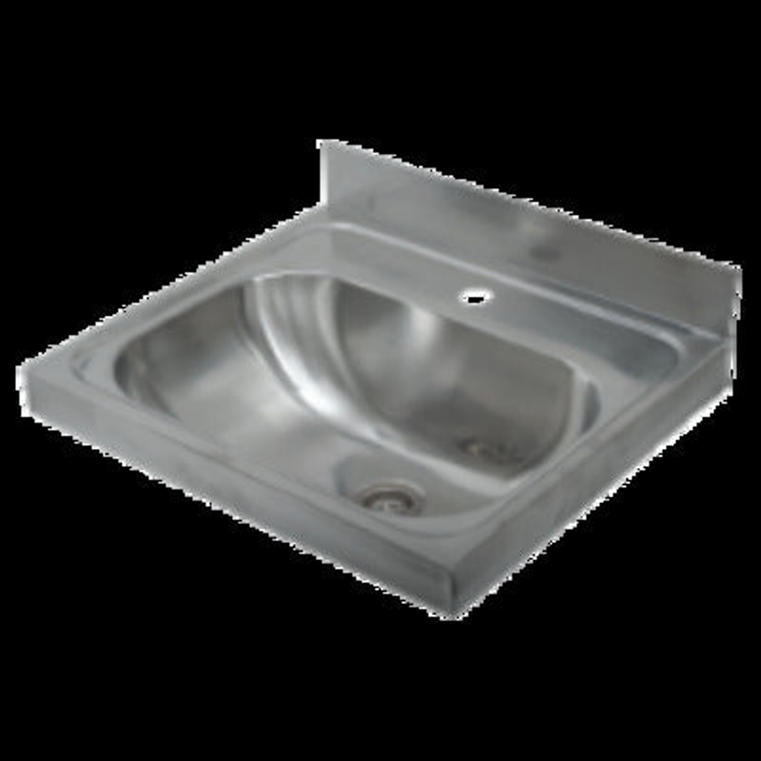 Interchange Uptown Wall Mounted Wash Basin 1 Tap Hole S/Steel 500 X 420 X 170 Sswb