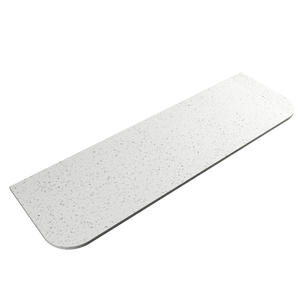 Aulic Curve Snow 750 Flat Solid Surface Stone Top No Hole 750X460Mm