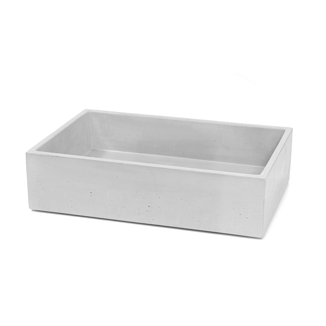 New Form Concrete Baby Rectangle Vessel Basin 430mm X 290mm X 105mm