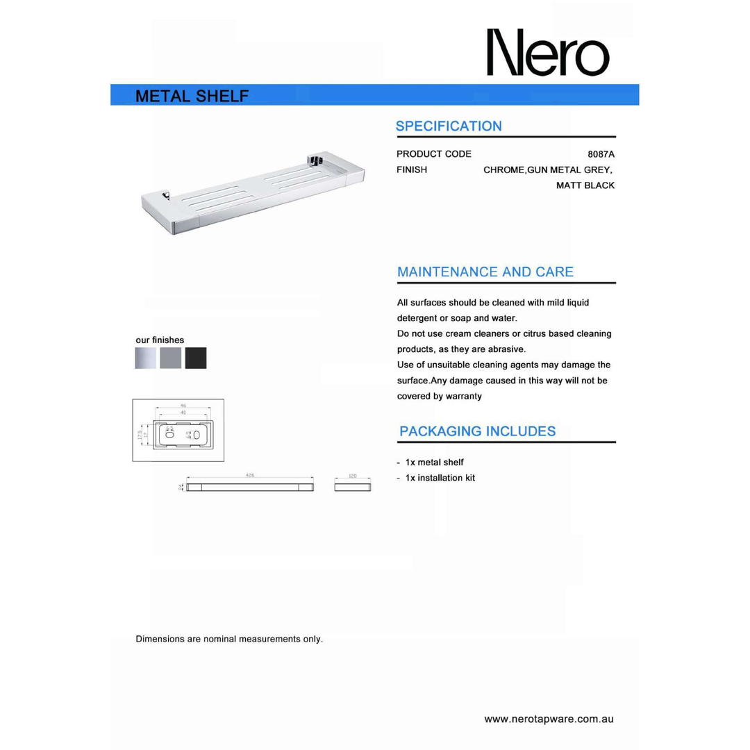 Nero Pearl/Vitra Metal Shelf - Matt Black