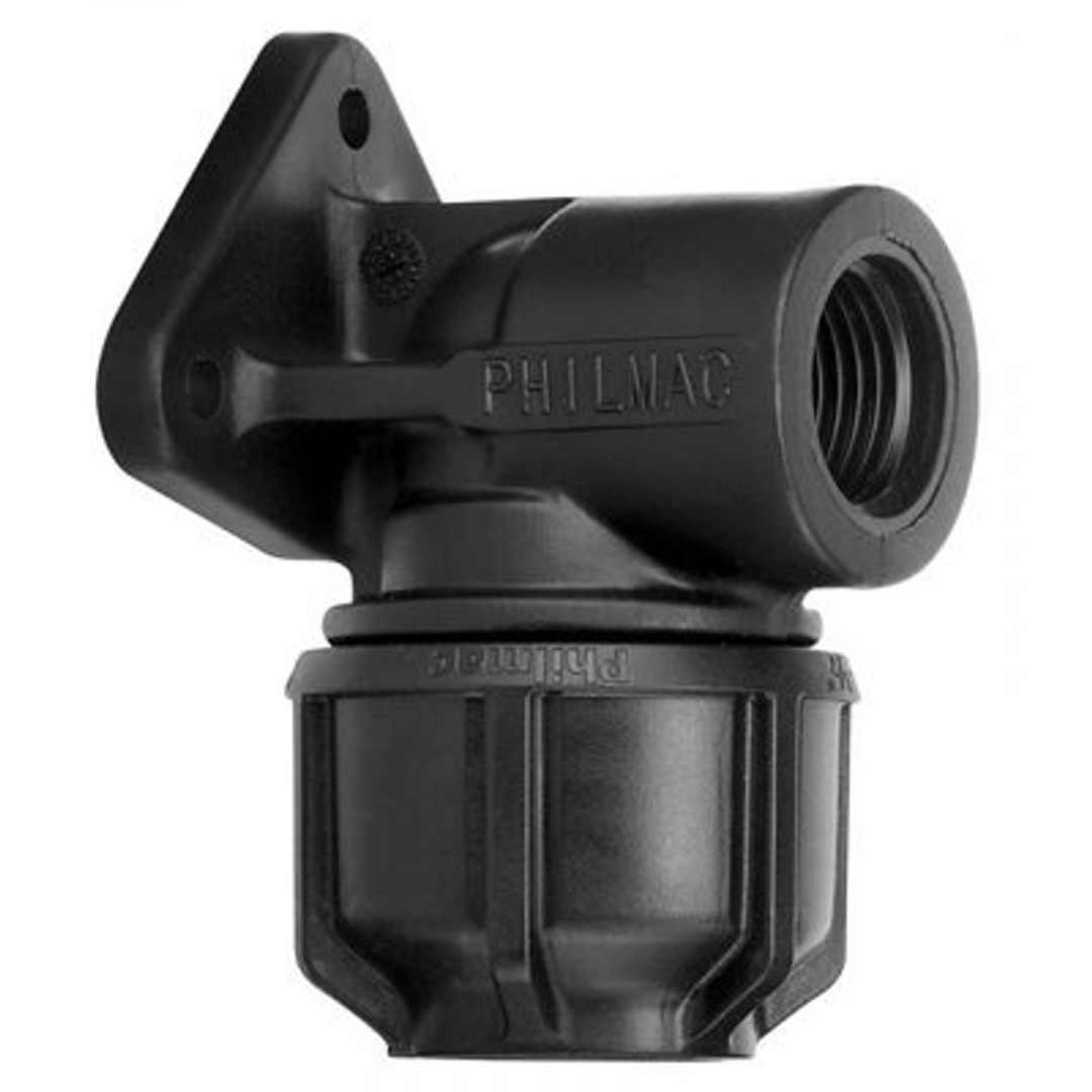 METRIC POLY 25P X 12FI WALL PLATE ELBOW (15BP) ** PHILMAC BRANDED **