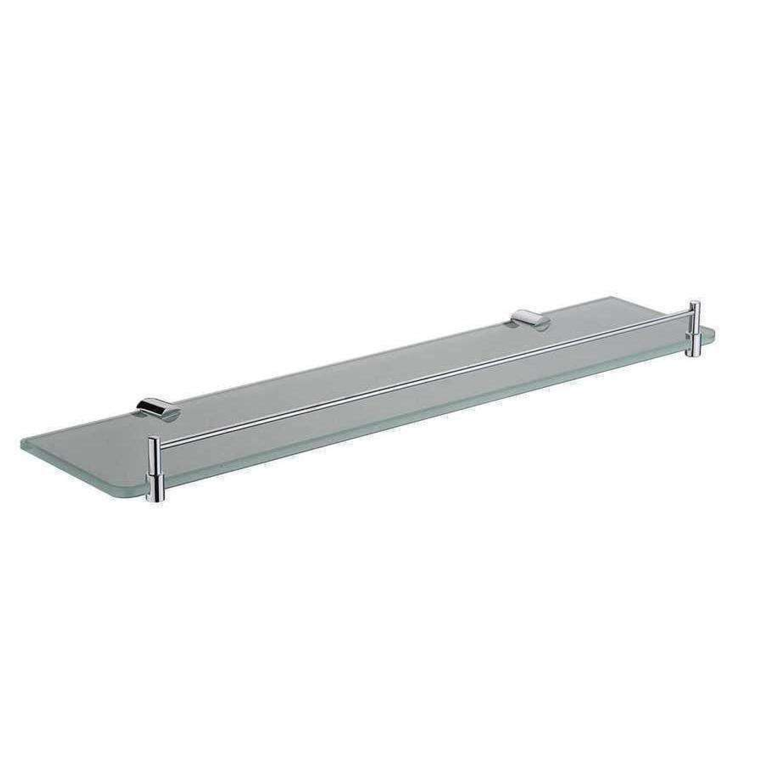 Aspire Unity Round Glass Shelf 500mm Chrome **23103**