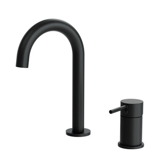 Fienza Kaya Hob Mixer And Bath/Basin Spout Set Matte Black