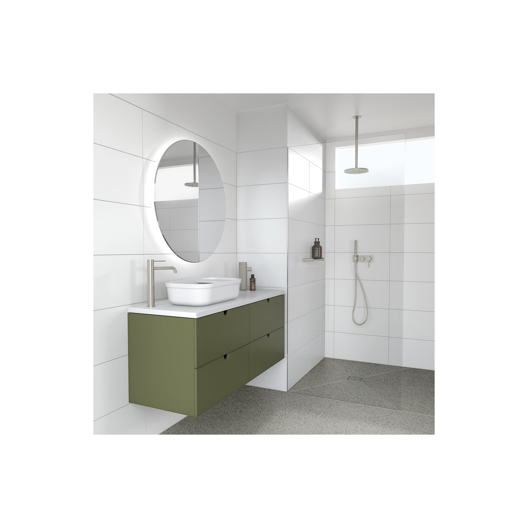 Phoenix Vivid Slimline Wall Shower System - Brushed Nickel