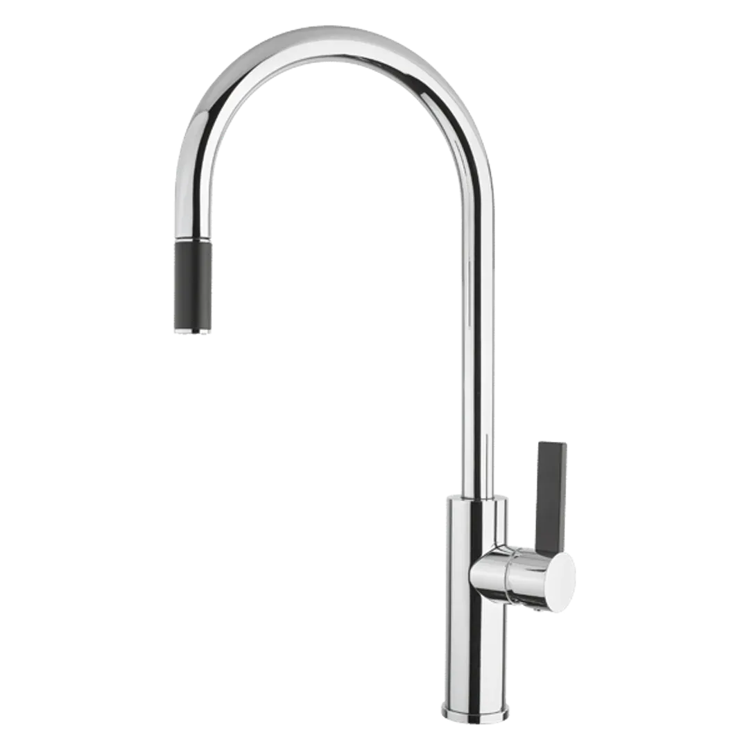 Abey Armando Vicario Luz G/Neck P/Out Mixer Brushed Chrome - Burdens Plumbing