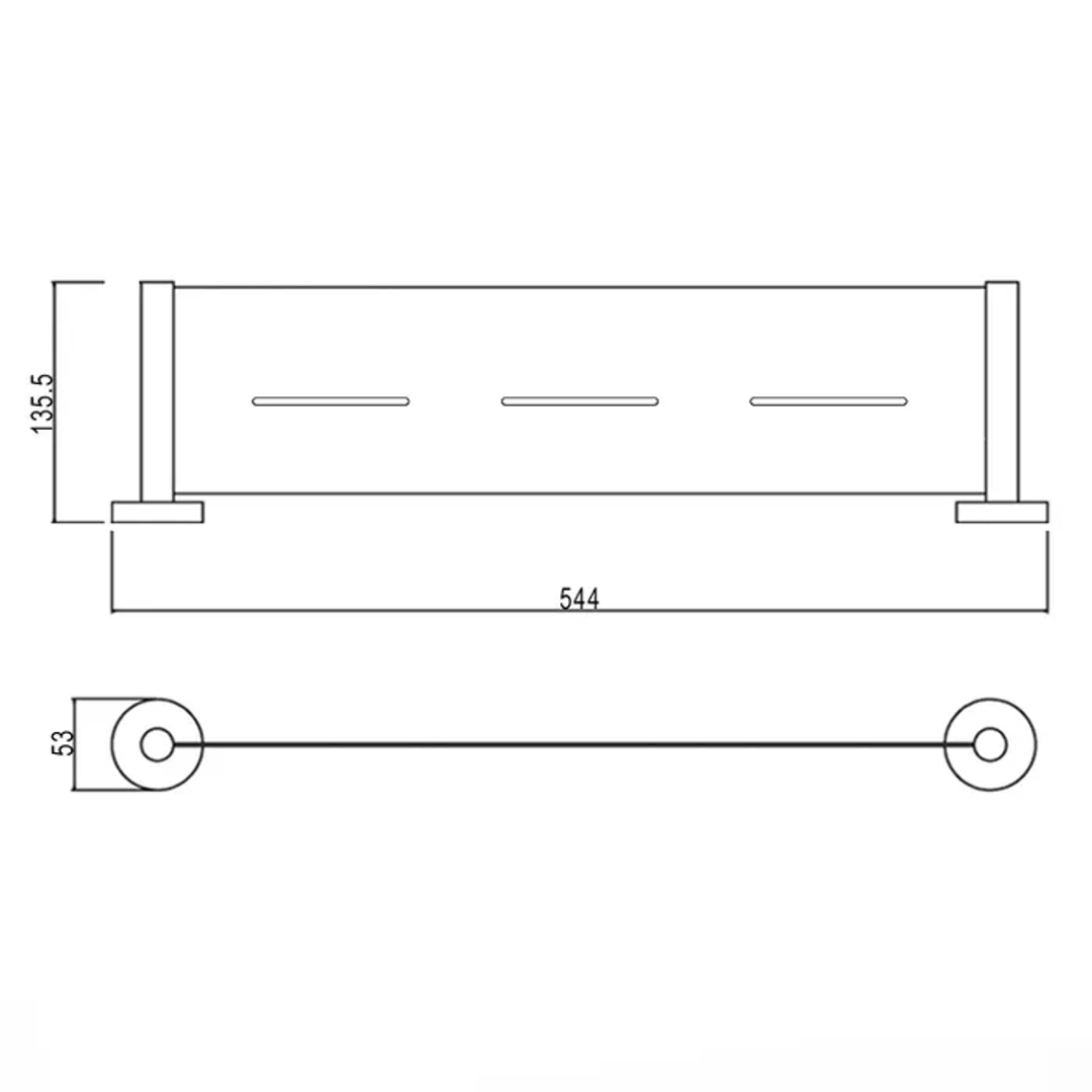Otti Rondo Metal Shelf Black