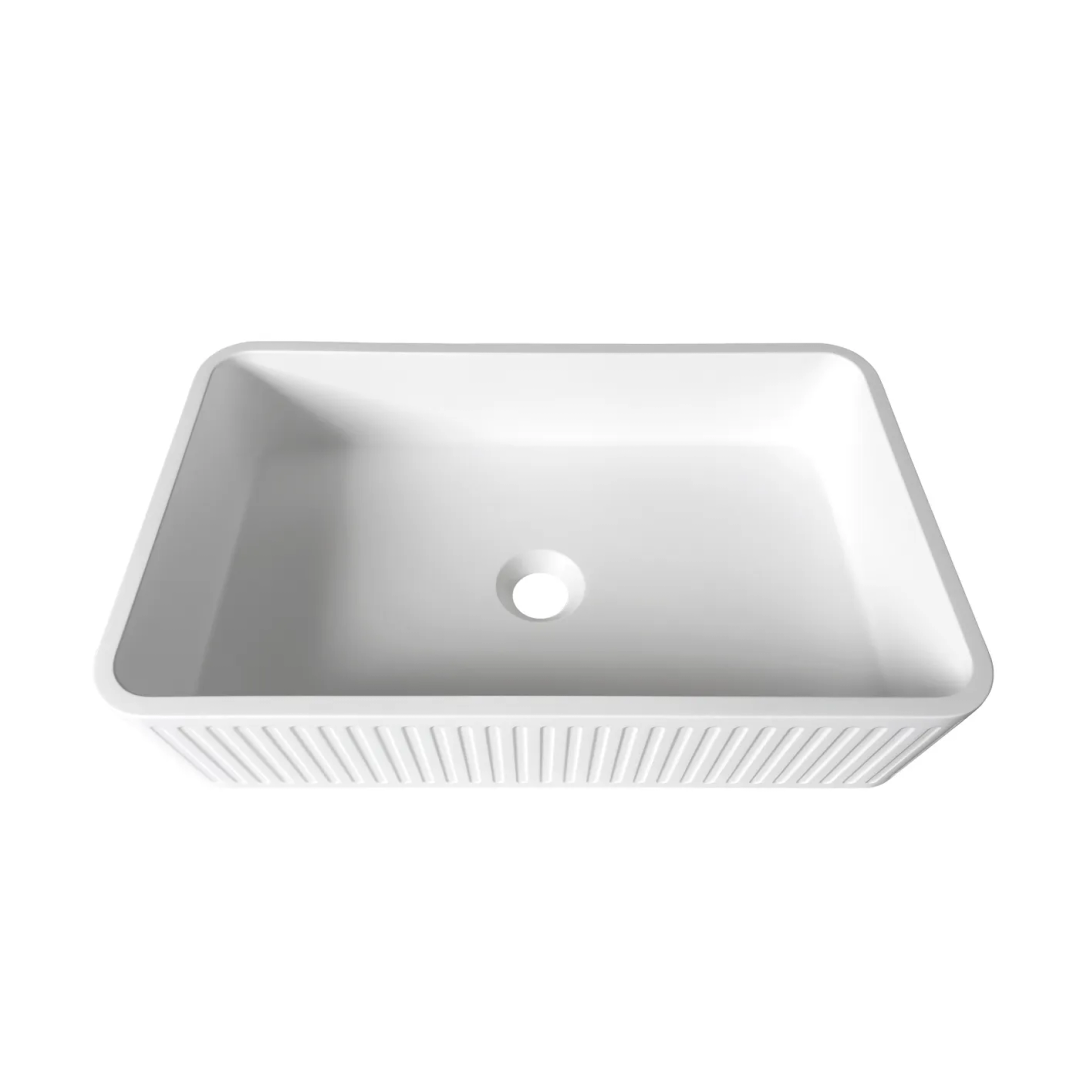 Otti Hudson Square Concrete White Basin 520X320X120Mm