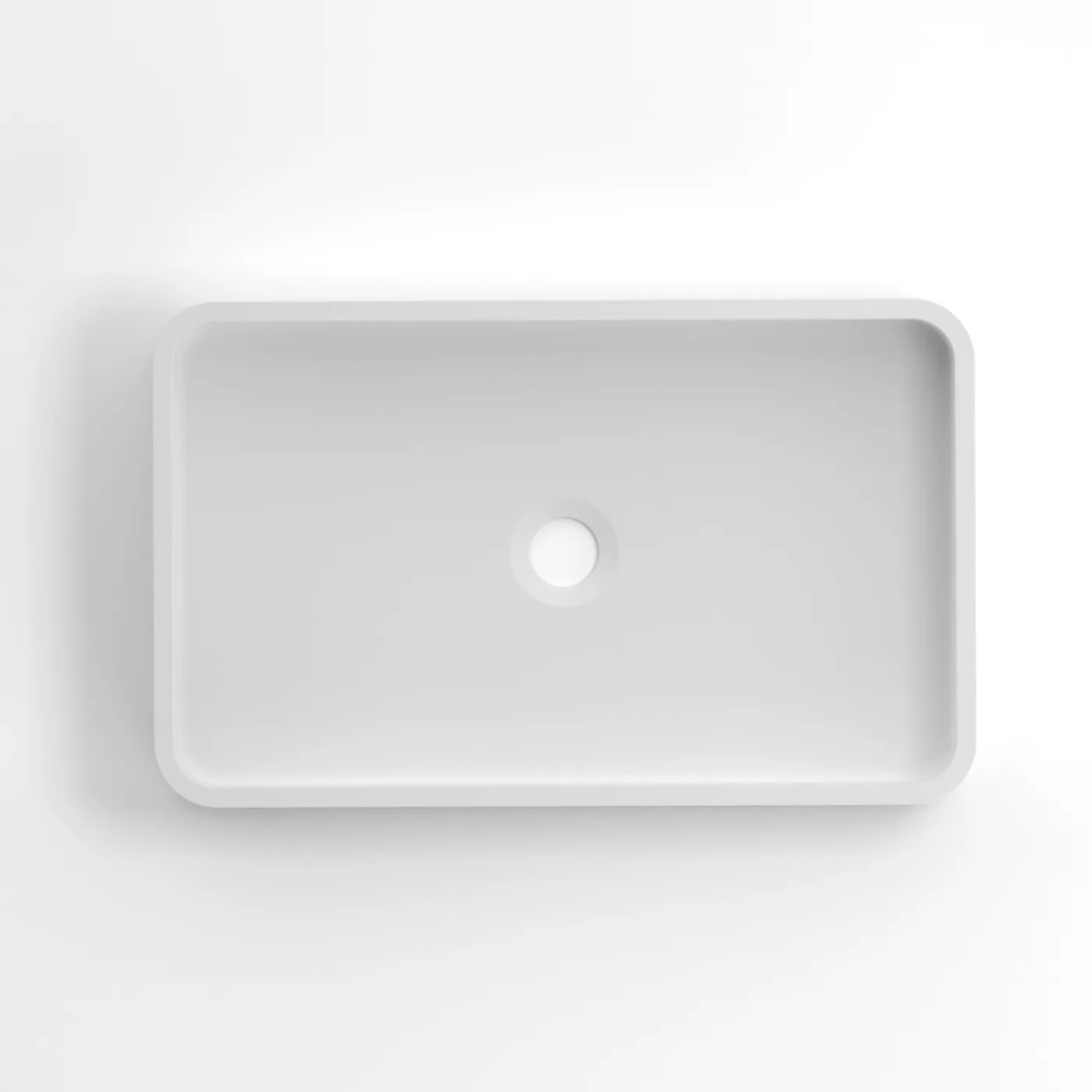 Otti Hudson Square Concrete White Basin 520X320X120Mm