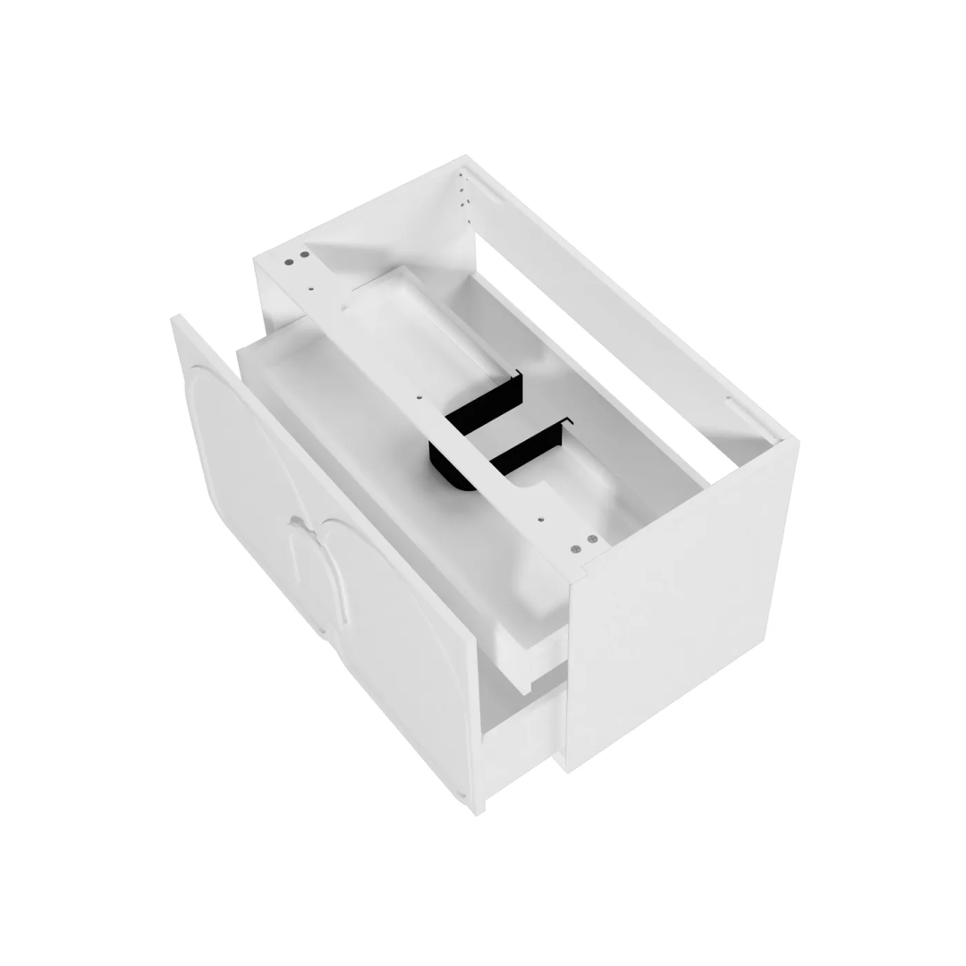 OTTI LAGUNA SATIN WHITE 900X460 PLYWOOD VANITY WITH SLIMLINE CERAMIC TOP