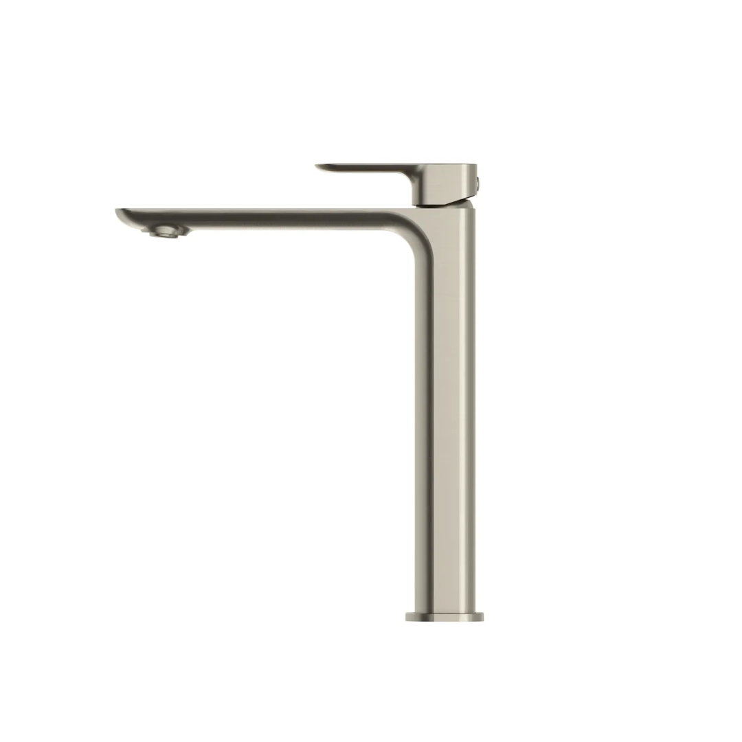 Otti Oskar Tall Basin Mixer Brushed Nickel