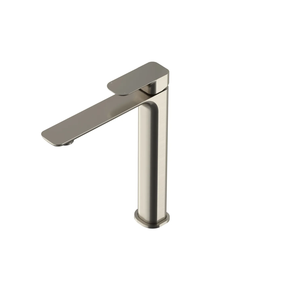 Otti Oskar Tall Basin Mixer Brushed Nickel