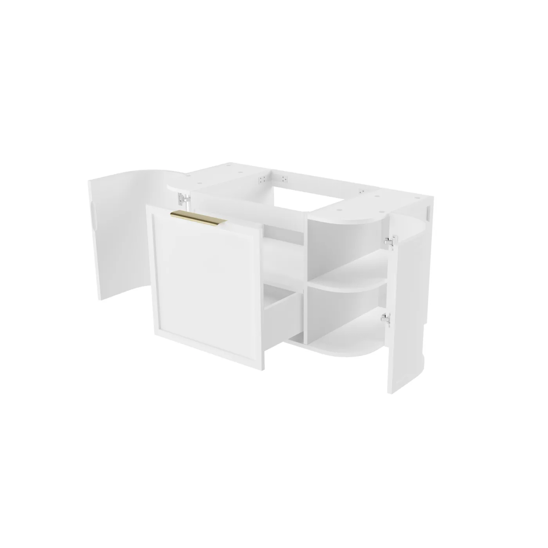 Otti Hampshire Satin White Vanity 900X460X450 Wall Hung Cabinet