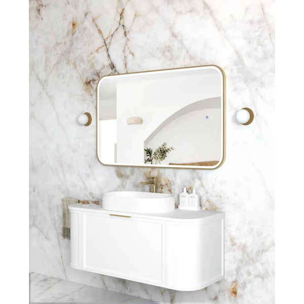 Otti Led Newport 1200X750 Gold Metal Frame Mirror