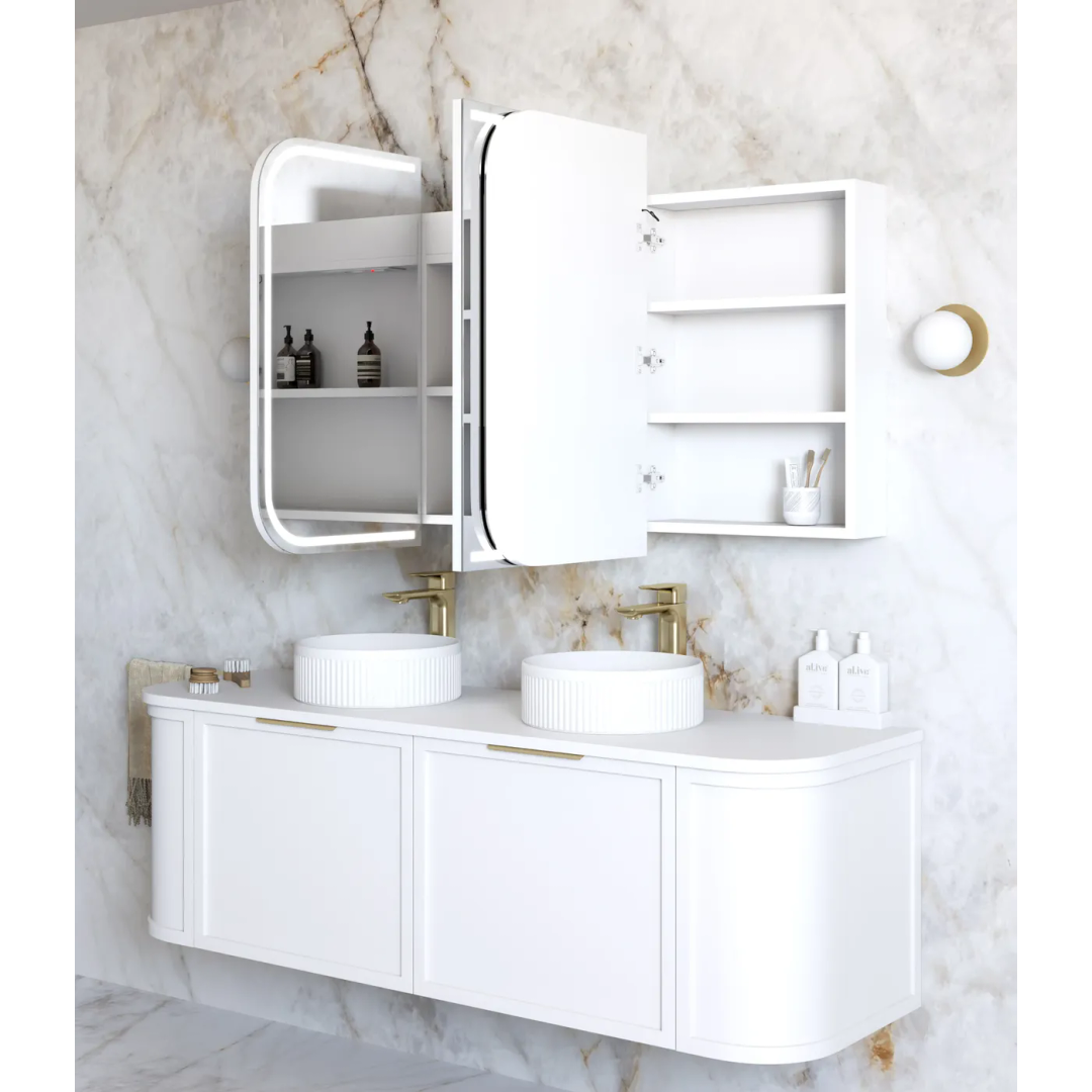 Otti Led Newport 1500X750 White Shaving Cabinet - Premium Edition