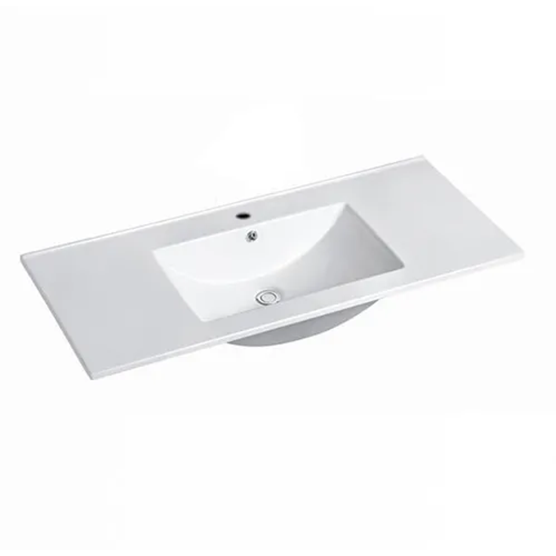 Otti Byron Fluted 900Mm Woodland Oak Wall Hung Vanity With Ceramic Top