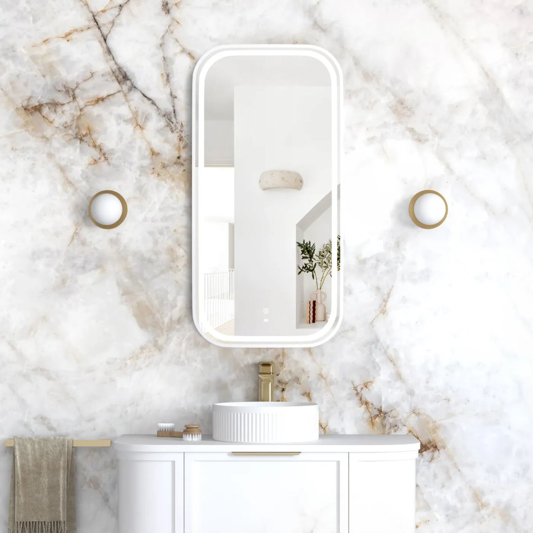 Otti Led Newport 900X450 White Metal Frame Mirror