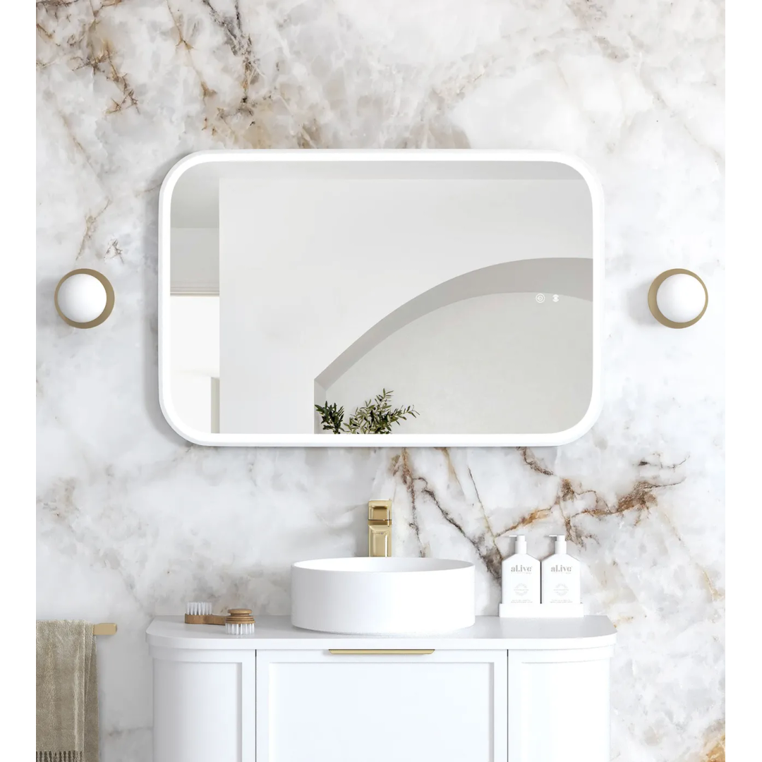 Otti Led Newport 900X600 White Metal Frame Mirror