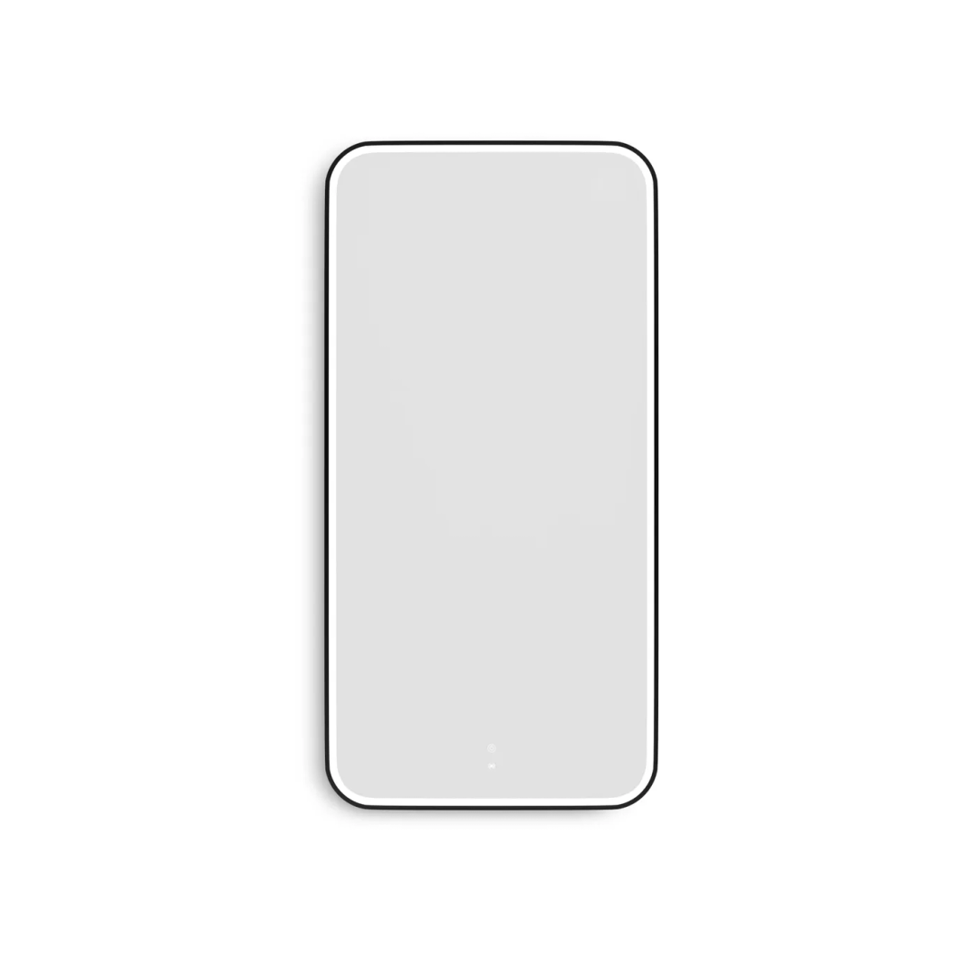 Otti Led Newport 1500X750 Black Metal Frame Mirror