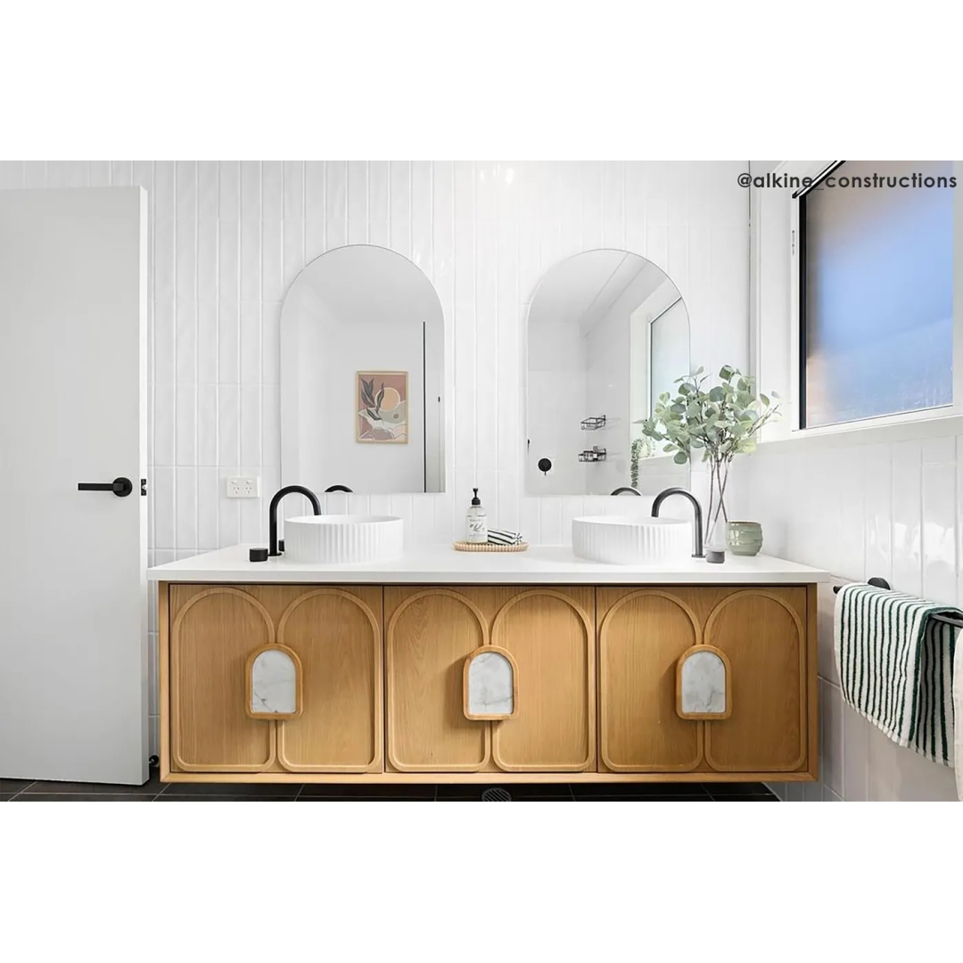 Otti Laguna Mk Ii 1800 Natural Woodland Oak W/H Vanity With Matte White Top