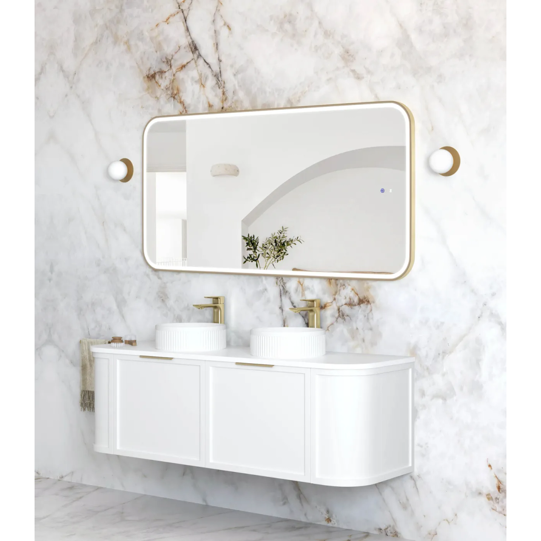 Otti Led Newport 1500X750 Gold Metal Frame Mirror