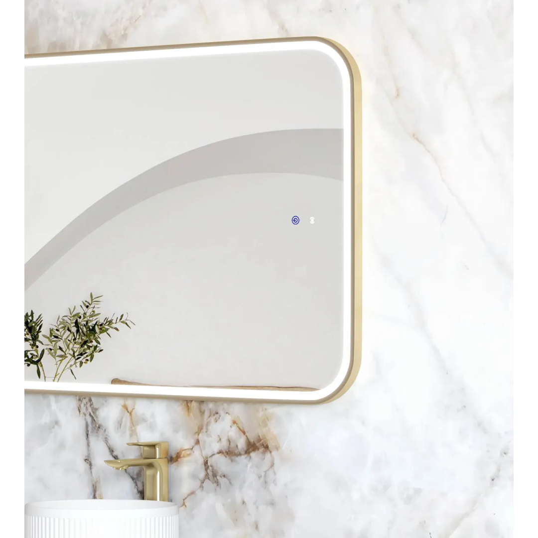 Otti Led Newport 1500X750 Gold Metal Frame Mirror