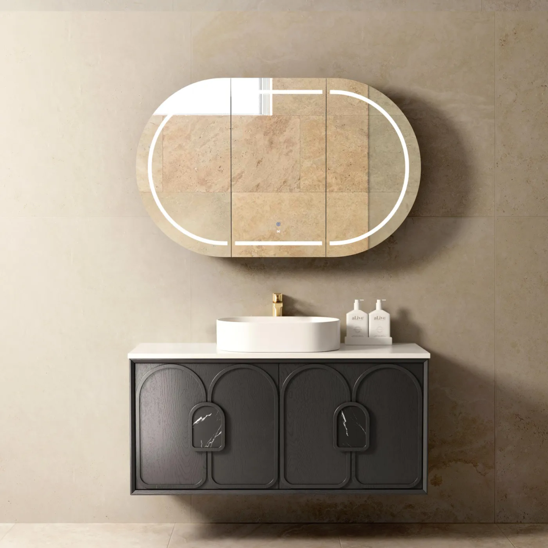 Otti Laguna Mk Ii 1200Mm Black Oak Wall Hung Cabinet Only