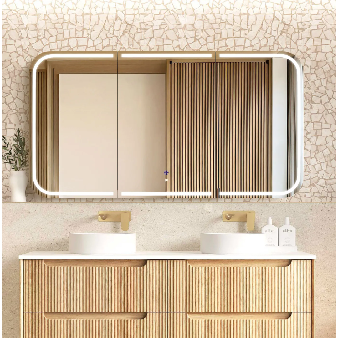 Otti Led Newport 1500X750 Natural Oak Shaving Cabinet - Premium Edition
