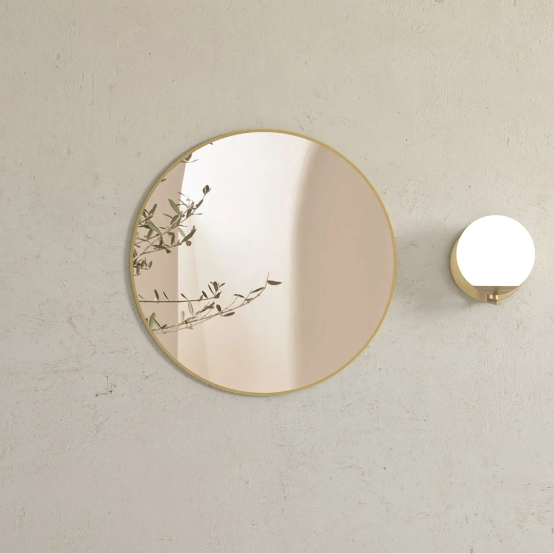 Otti London 700Mm Gold Metal Frame Mirror