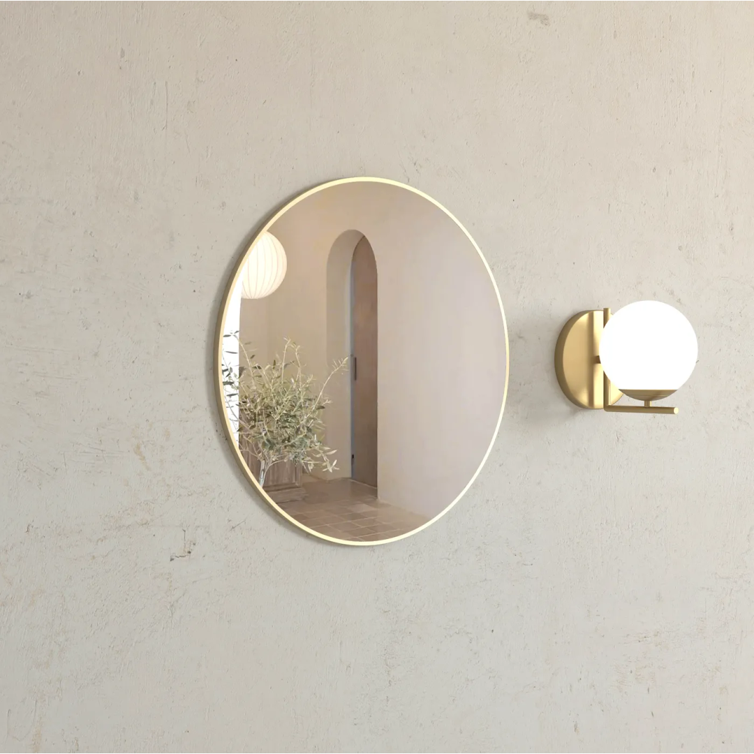 Otti London 700Mm Gold Metal Frame Mirror