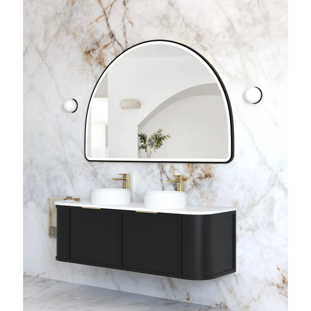 Otti Led Moonlight Archie 1000X1500 Black Metal Frame Mirror