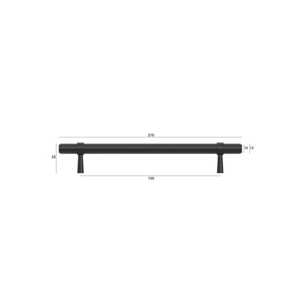 Otti Astor - 160/210Mm Gun Metal 160/210Mm Handle (160Mm Hole To Hole ; 210Mm Total Length)