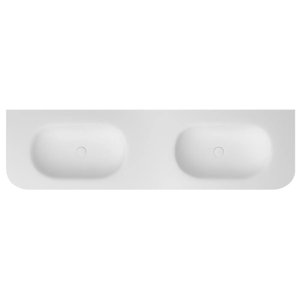 Otti Chloe 1800X500 Silk Matte White Top With Basin