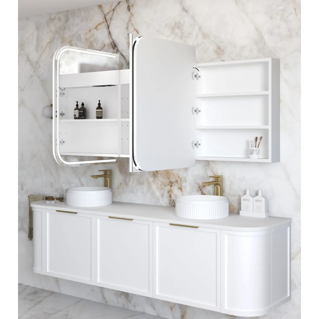 Otti Led Newport 1800X750 White Shaving Cabinet - Premium Edition