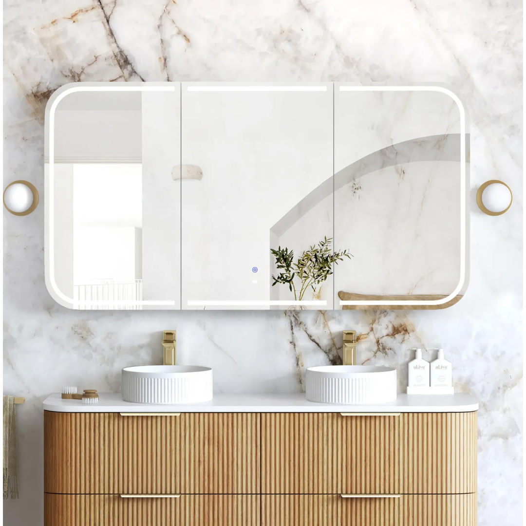 Otti Led Newport 1500X750 Woodland Oak Shaving Cabinet - Premium Edition