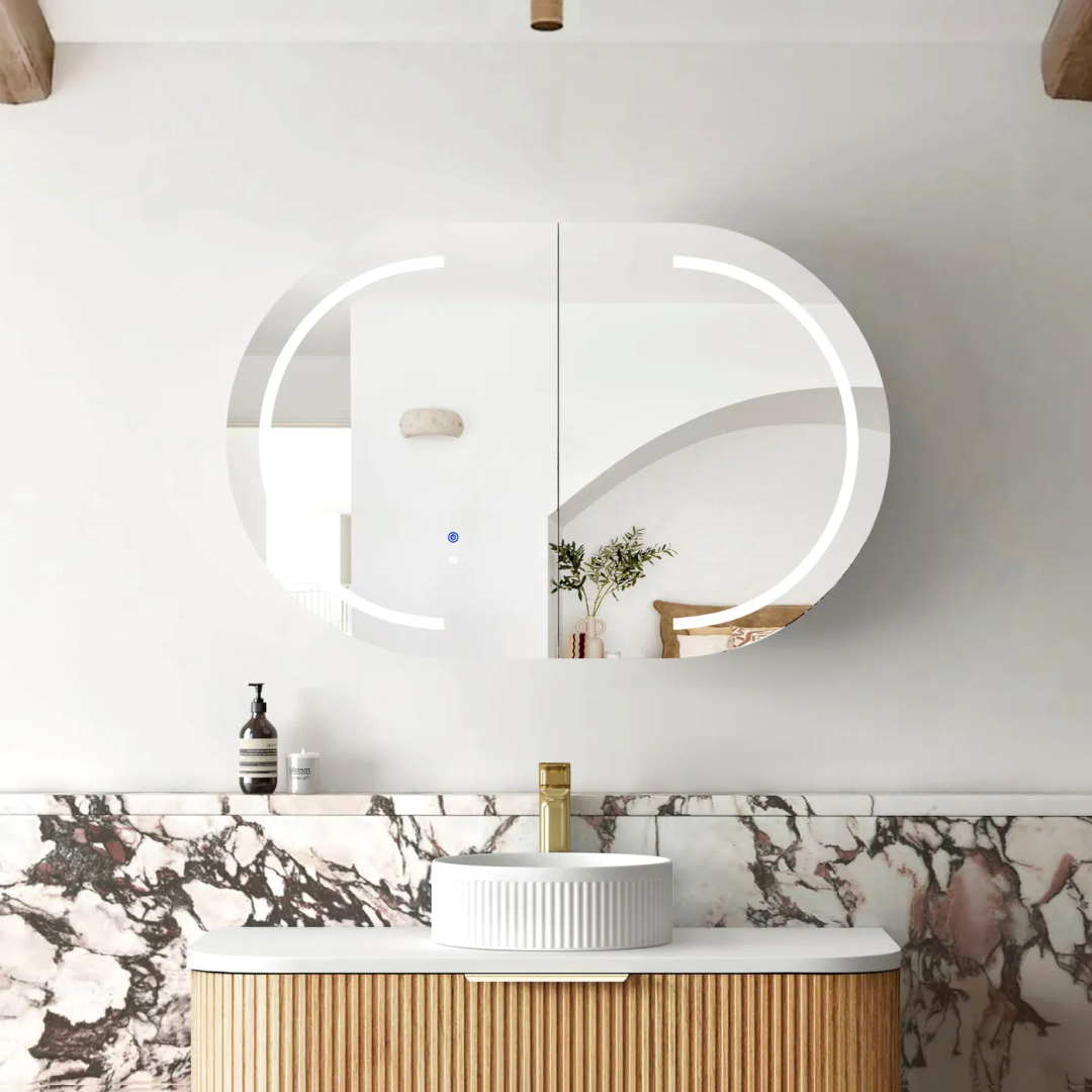 Otti Led Bondi 900X600 Woodland Oak Shaving Cabinet - Premium Edition