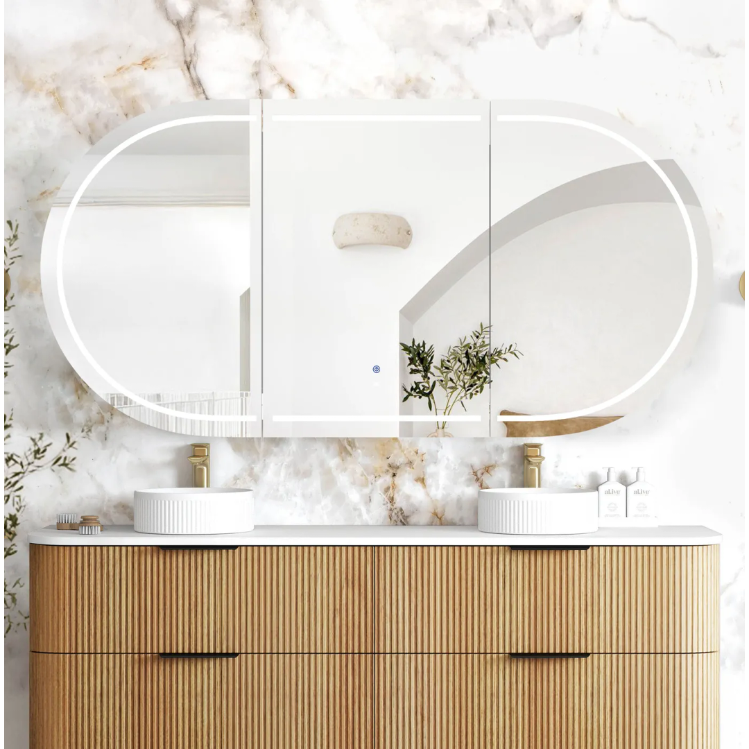 Otti Led Bondi 1800X900 Woodland Oak Shaving Cabinet - Premium Edition