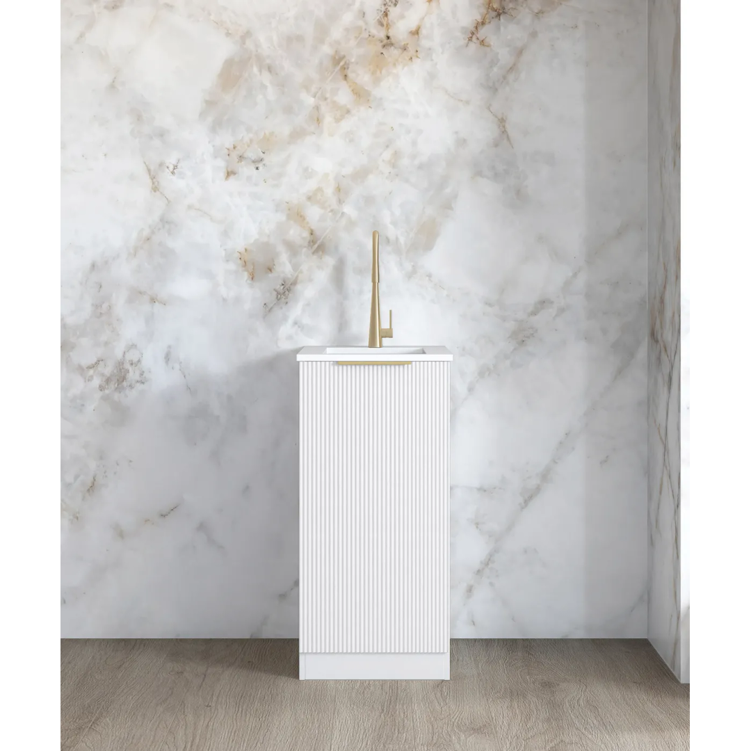 Otti Mini Laundry 430Mm Bondi White With Pure White Top