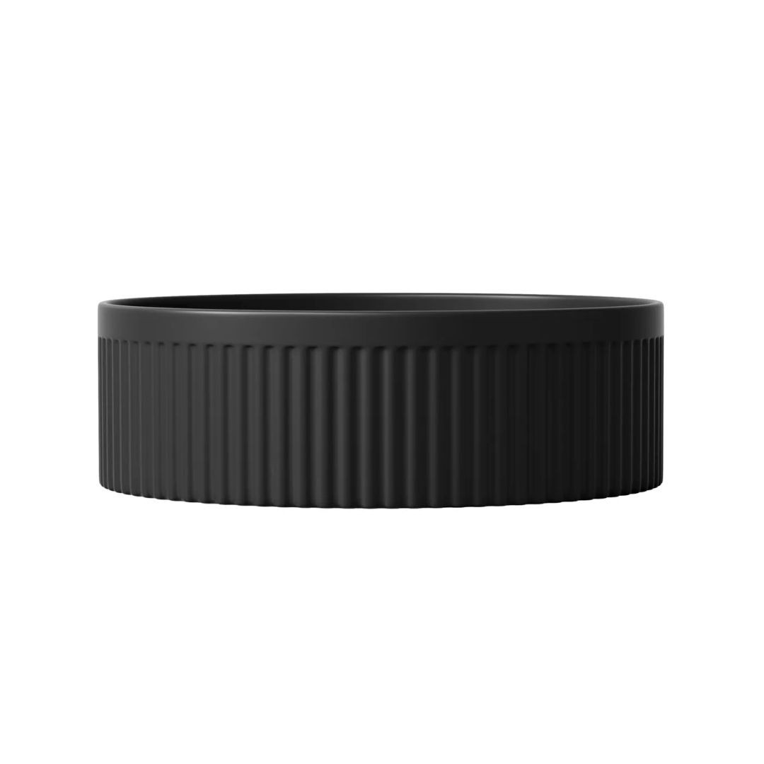 Otti Oxford 395X395X125 Round Matt Black Basin