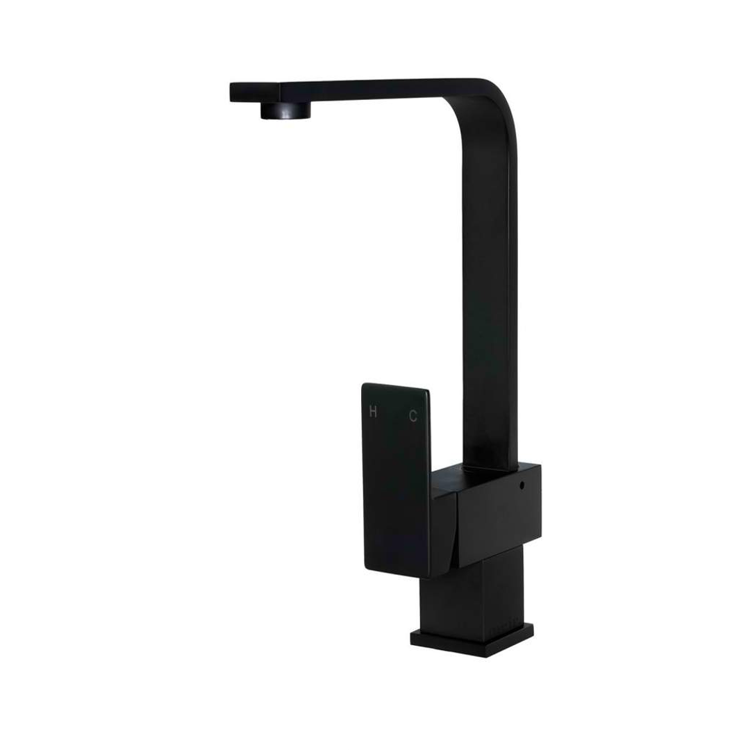 Meir Square Kitchen Mixer Tap Matte Black