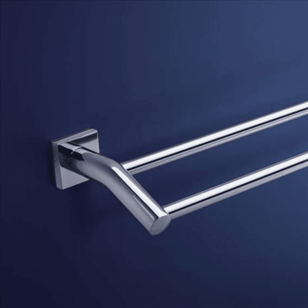 Dorf Enix Double Towel Rail 600mm Chrome