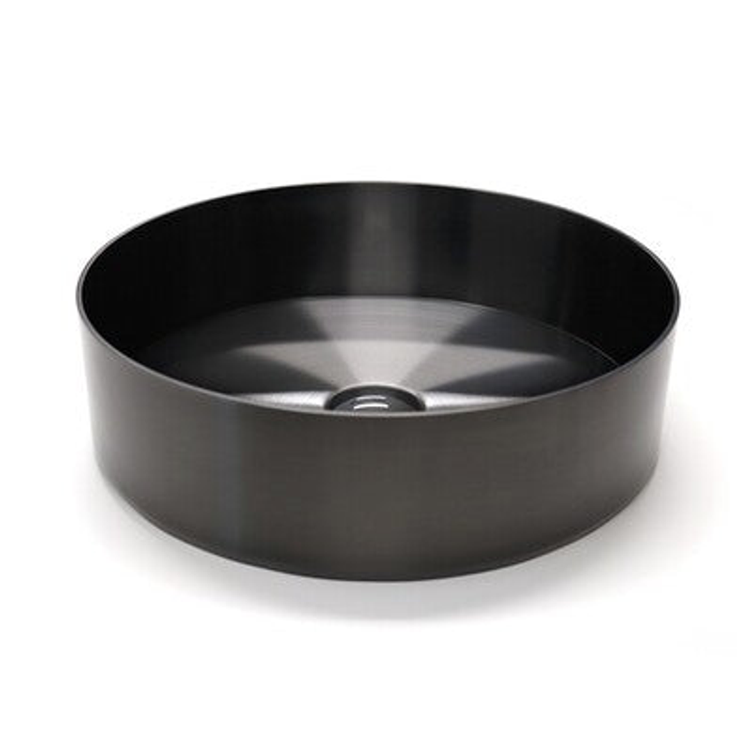 Streamline Venn 400Mm Steel Above Counter Basin Brushed Iron