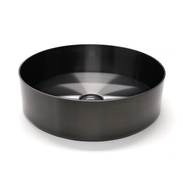 Streamline Venn 400Mm Steel Above Counter Basin Brushed Iron