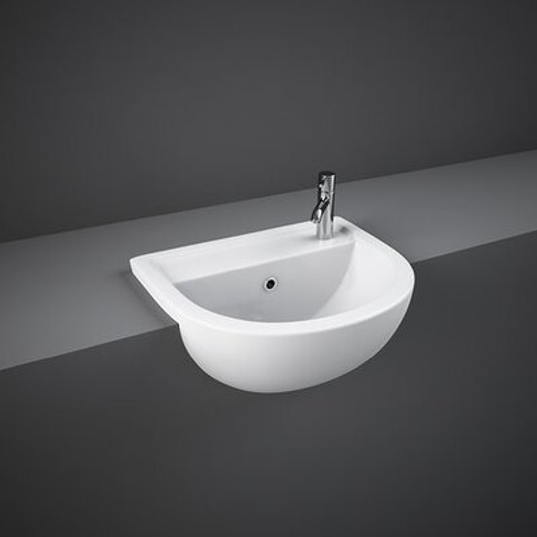 Rak Compact 450 Wall Basin 450X360mm 1 Tap Hole White