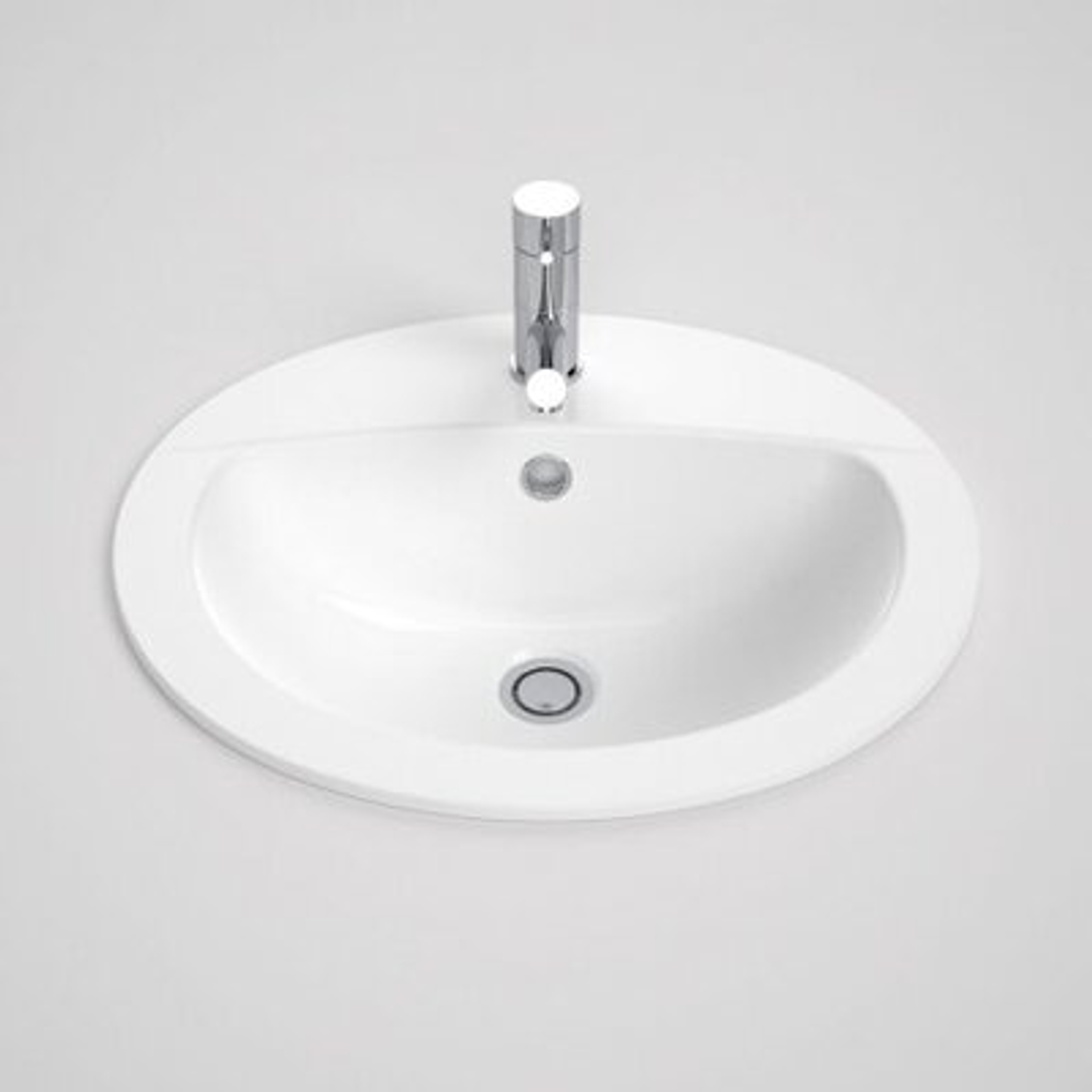 Stylus Venecia Drop In Vanity Basin 3 Tap Hole White