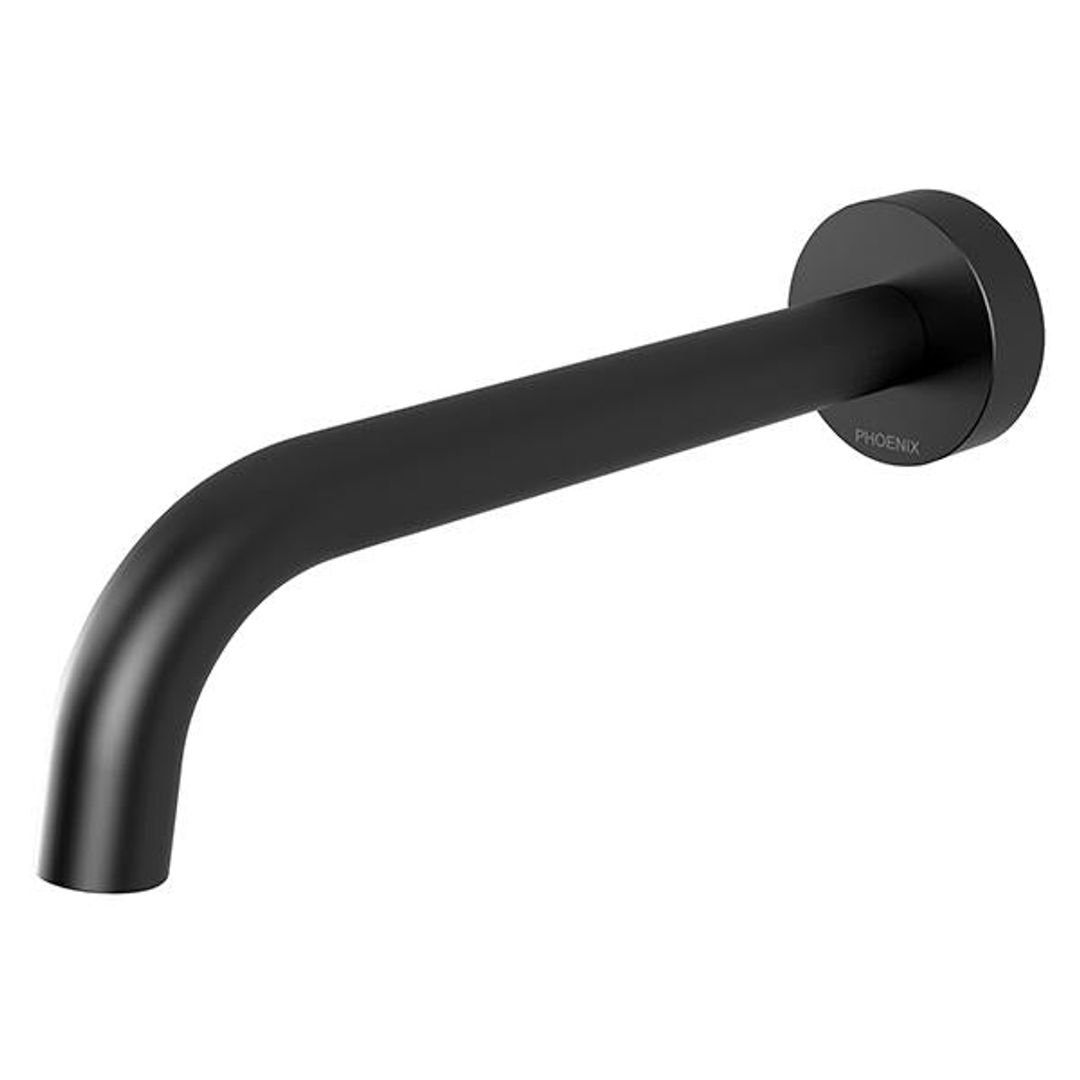 Phoenix Vivid Slimline Wall Basin/Bath Outlet - Matte Black
