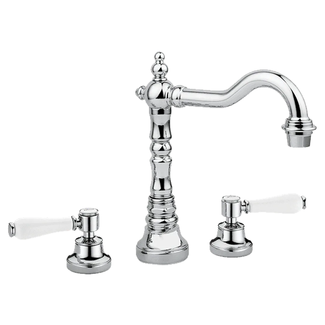 Armando Vicario Provincial 3 Piece Basin Set With Lever Handles - Burdens Plumbing