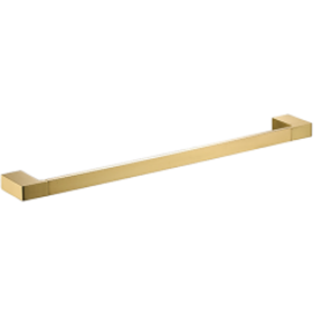 Bella Vista Milos Single Towel Rail Brushed Gold 800mm