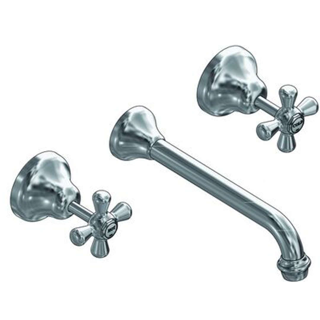 Ram Merino Wall Spa Set with 200mm Spa Spout White & Chrome