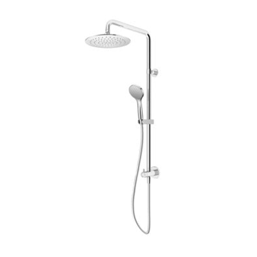 Aquas Luft Twin Shower Top Inlet 1 Function Air Injected Handshower Chrome